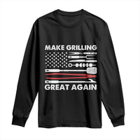 Funny BBQ Grilling Pitmaster Long Sleeve Shirt Make Grilling Great Again Chef Smoking Tools
