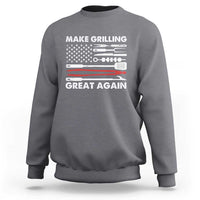 Funny BBQ Grilling Pitmaster Sweatshirt Make Grilling Great Again Chef Smoking Tools