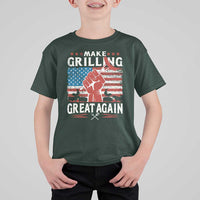 Funny BBQ Lover T Shirt For Kid Make Grilling Great Again Smoker Grill Sausages