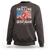 Funny BBQ Lover Sweatshirt Make Grilling Great Again Smoker Grill Sausages
