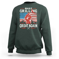 Funny BBQ Lover Sweatshirt Make Grilling Great Again Smoker Grill Sausages