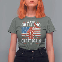 Funny BBQ Lover T Shirt For Women Make Grilling Great Again Smoker Grill Sausages - Wonder Print Shop
