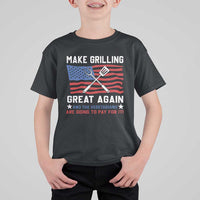 Funny BBQ Lover T Shirt For Kid Make Grilling Great Again And The Vegetarians Are Going To Pay For It