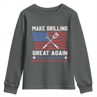 Funny BBQ Lover Youth Sweatshirt Make Grilling Great Again And The Vegetarians Are Going To Pay For It