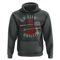 Funny BBQ Lover Hoodie Chillin And Grillin Smoker Grilling Pitmaster
