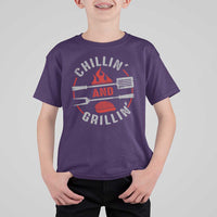 Funny BBQ Lover T Shirt For Kid Chillin And Grillin Smoker Grilling Pitmaster