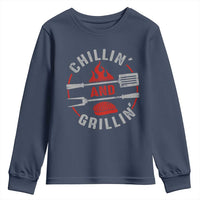 Funny BBQ Lover Youth Sweatshirt Chillin And Grillin Smoker Grilling Pitmaster