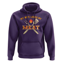 Funny BBQ Grilling Pitmaster Hoodie My Wife Loves My Meat