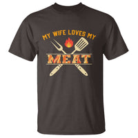 Funny BBQ Grilling Pitmaster T Shirt My Wife Loves My Meat - Wonder Print Shop