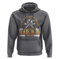 Funny BBQ Lover Hoodie A Cow A Pig And A Chicken Walk Into A Bar B Q Barbecue Pitmaster