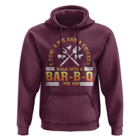 Funny BBQ Lover Hoodie A Cow A Pig And A Chicken Walk Into A Bar B Q Barbecue Pitmaster