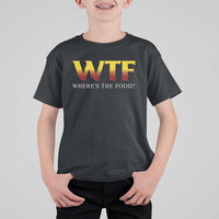 Funny BBQ Lover T Shirt For Kid WTF Where's The Food Grilling