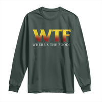 Funny BBQ Lover Long Sleeve Shirt WTF Where's The Food Grilling