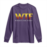 Funny BBQ Lover Long Sleeve Shirt WTF Where's The Food Grilling