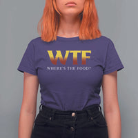 Funny BBQ Lover T Shirt For Women WTF Where's The Food Grilling - Wonder Print Shop