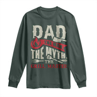 Funny BBQ Grilling Pitmaster Long Sleeve Shirt Dad The Man The Myth The Grill Master