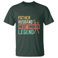 Funny BBQ Grilling Pitmaster T Shirt Father Husband Meat Smoker Legend Retro - Wonder Print Shop