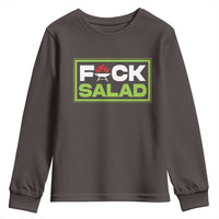 Funny BBQ Lover Youth Sweatshirt Fxxk Salad Anti Vegan Jokes