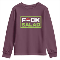 Funny BBQ Lover Youth Sweatshirt Fxxk Salad Anti Vegan Jokes
