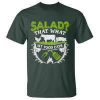 Funny BBQ Lover T Shirt Salad That's What My Food Eats Anti Vegan Jokes - Wonder Print Shop