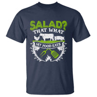 Funny BBQ Lover T Shirt Salad That's What My Food Eats Anti Vegan Jokes - Wonder Print Shop