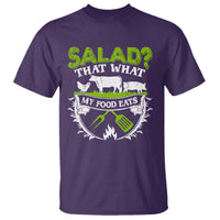 Funny BBQ Lover T Shirt Salad That's What My Food Eats Anti Vegan Jokes - Wonder Print Shop