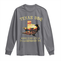 Texas BBQ Lover Long Sleeve Shirt Where Every Bite Is Legendary Cowboy Grilling Pitmaster