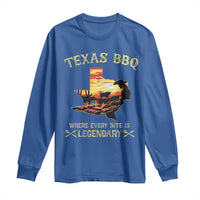 Texas BBQ Lover Long Sleeve Shirt Where Every Bite Is Legendary Cowboy Grilling Pitmaster