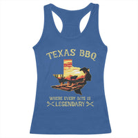 Texas BBQ Lover Racerback Tank Top Where Every Bite Is Legendary Cowboy Grilling Pitmaster