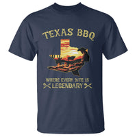 Texas BBQ Lover T Shirt Where Every Bite Is Legendary Cowboy Grilling Pitmaster - Wonder Print Shop