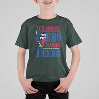 Texas BBQ Lover T Shirt For Kid It's Always BBQ Season In Texas