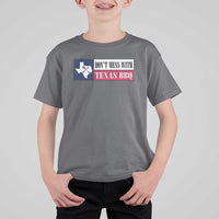 Don't Mess With Texas BBQ T Shirt For Kid Texan Flag Grilling Pitmaster