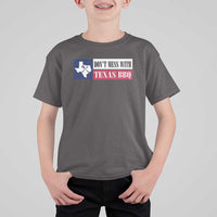 Don't Mess With Texas BBQ T Shirt For Kid Texan Flag Grilling Pitmaster