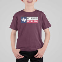 Don't Mess With Texas BBQ T Shirt For Kid Texan Flag Grilling Pitmaster