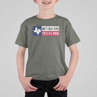 Don't Mess With Texas BBQ T Shirt For Kid Texan Flag Grilling Pitmaster