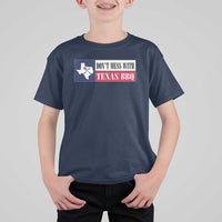 Don't Mess With Texas BBQ T Shirt For Kid Texan Flag Grilling Pitmaster
