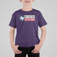 Don't Mess With Texas BBQ T Shirt For Kid Texan Flag Grilling Pitmaster