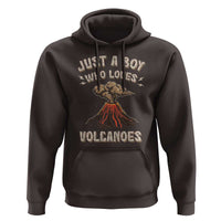 Funny Volcanologist Hoodie Just A Boy Who Loves Volcanoes Lava