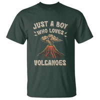 Funny Volcanologist T Shirt Just A Boy Who Loves Volcanoes Lava