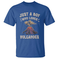 Funny Volcanologist T Shirt Just A Boy Who Loves Volcanoes Lava