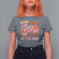 Gymer T Shirt For Women Down Bad Crying At The Gym Groovy Bow Coquette - Wonder Print Shop