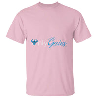 Funny Gymer T Shirt Only Gains Fitness - Wonder Print Shop