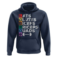 LGBTQ Gymer Hoodie Lats Glutes Biceps Triceps Quads