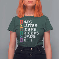 LGBTQ Gymer T Shirt For Women Lats Glutes Biceps Triceps Quads - Wonder Print Shop