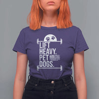 Gymer Dog Lover T Shirt For Women Lift Heavy Pet Dogs - Wonder Print Shop