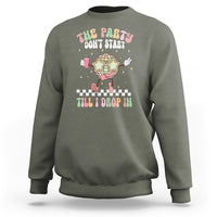 The Party Don't Start Till I Drop In Boujee Disco Ball Retro Groovy Sweatshirt - Wonder Print Shop