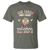 The Party Don't Start Till I Drop In Boujee Disco Ball Retro Groovy T Shirt - Wonder Print Shop