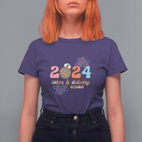 Groovy 2024 Disco Ball and Delivery Squad New Years Eve T Shirt For Women - Wonder Print Shop