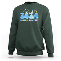 Retro 2024 Labor and Delivery Unit Nurse New Years Eve Rn Np Sweatshirt - Wonder Print Shop