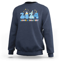 Retro 2024 Labor and Delivery Unit Nurse New Years Eve Rn Np Sweatshirt - Wonder Print Shop